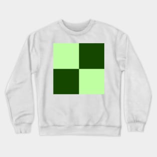 Pine and Mint Green Checkerboard pattern Crewneck Sweatshirt